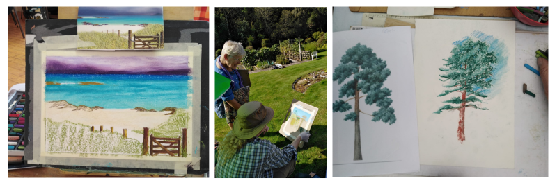 Paintings with Artists in the garden